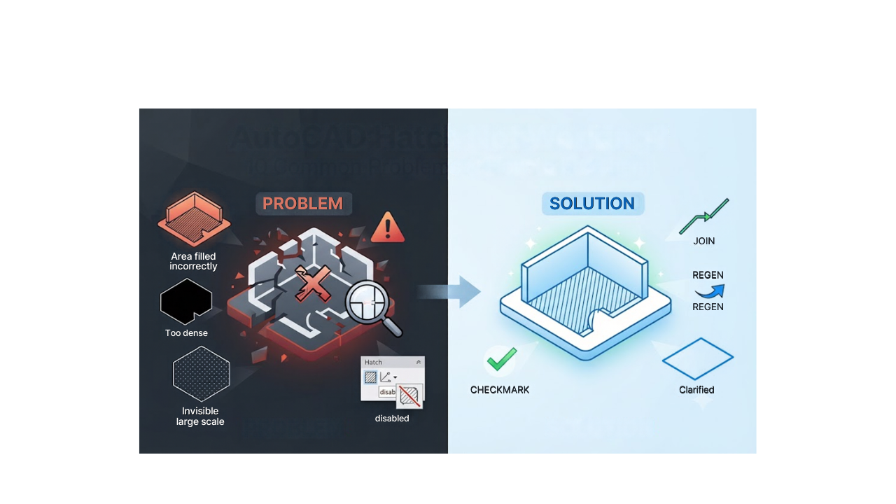 AutoCAD Hatch Not Working? 10 Common Problems & How to Fix Them
